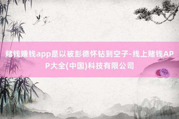 赌钱赚钱app是以被彭德怀钻到空子-线上赌钱APP大全(中国)科技有限公司