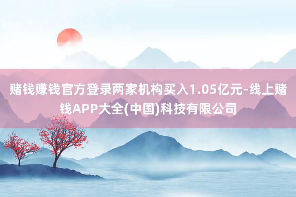 赌钱赚钱官方登录两家机构买入1.05亿元-线上赌钱APP大全(中国)科技有限公司