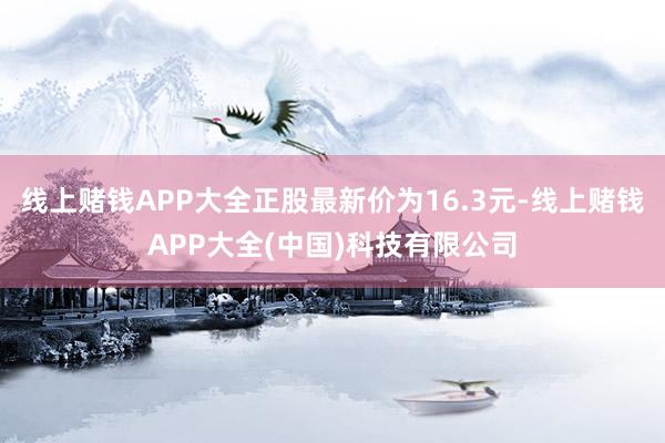 线上赌钱APP大全正股最新价为16.3元-线上赌钱APP大全(中国)科技有限公司